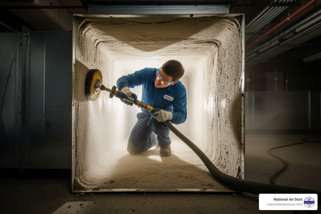 can you spray disinfectant in air ducts