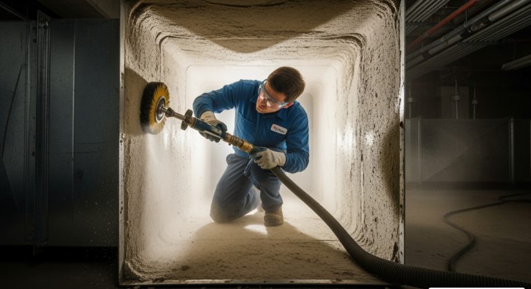 can you spray disinfectant in air ducts