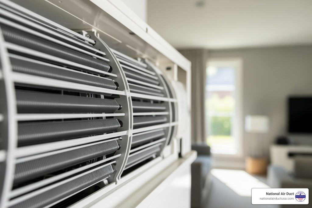 clean air conditioner coils inside house