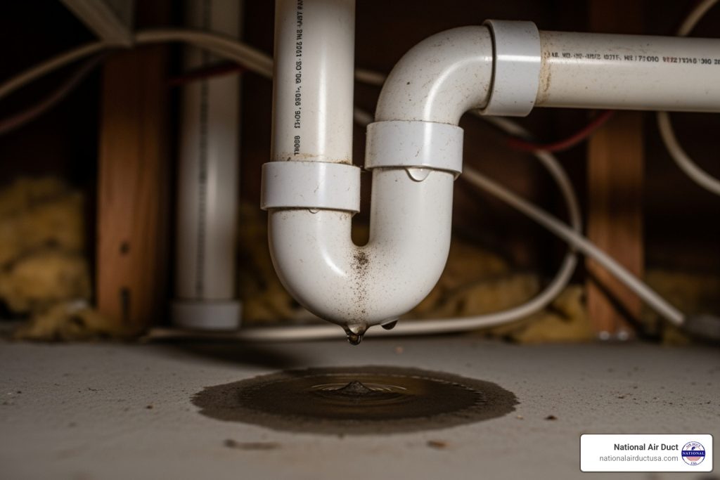 clean air conditioner drain line