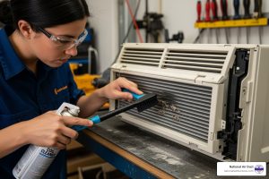 window ac condenser coil cleaning