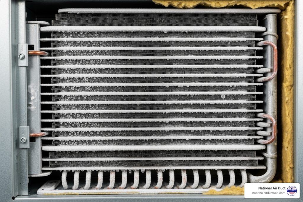 cleaning ac coils inside house