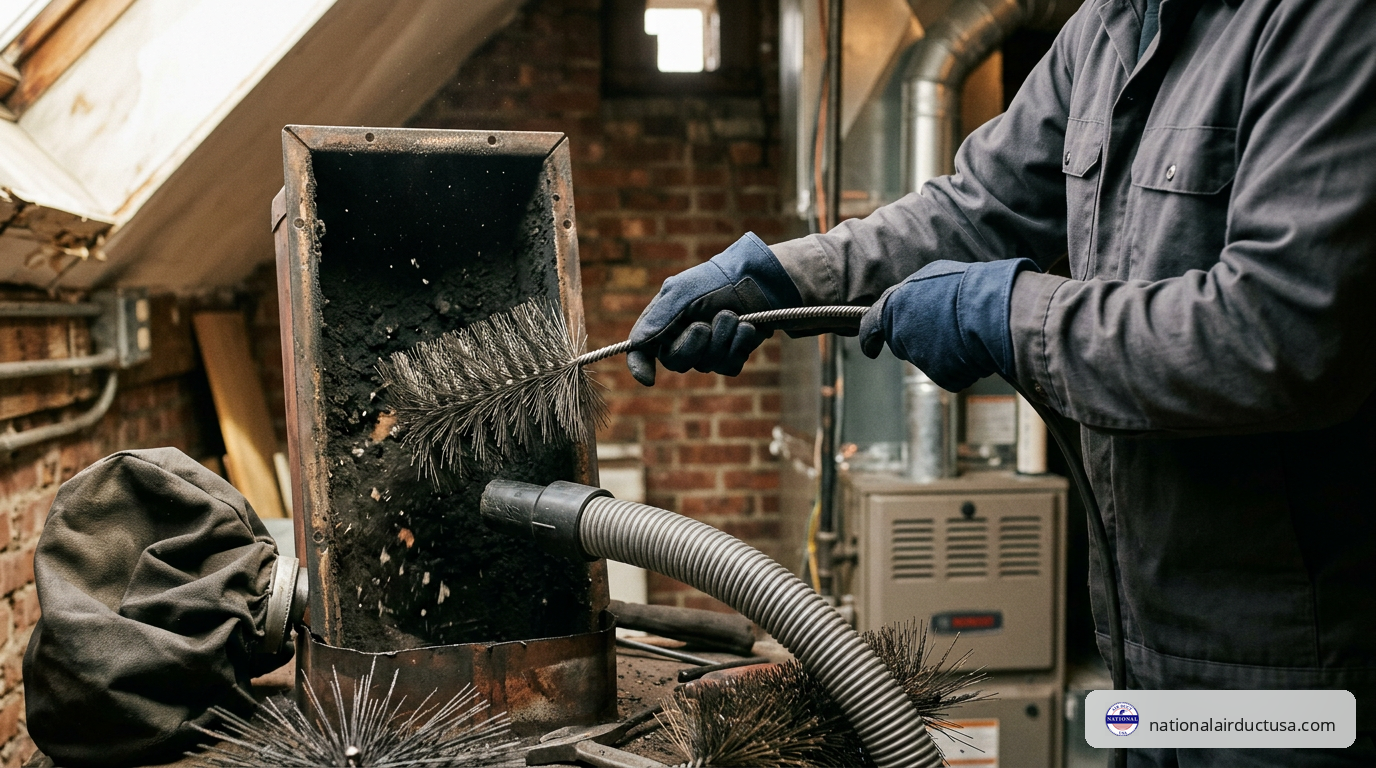 cleaning furnace chimney in New York