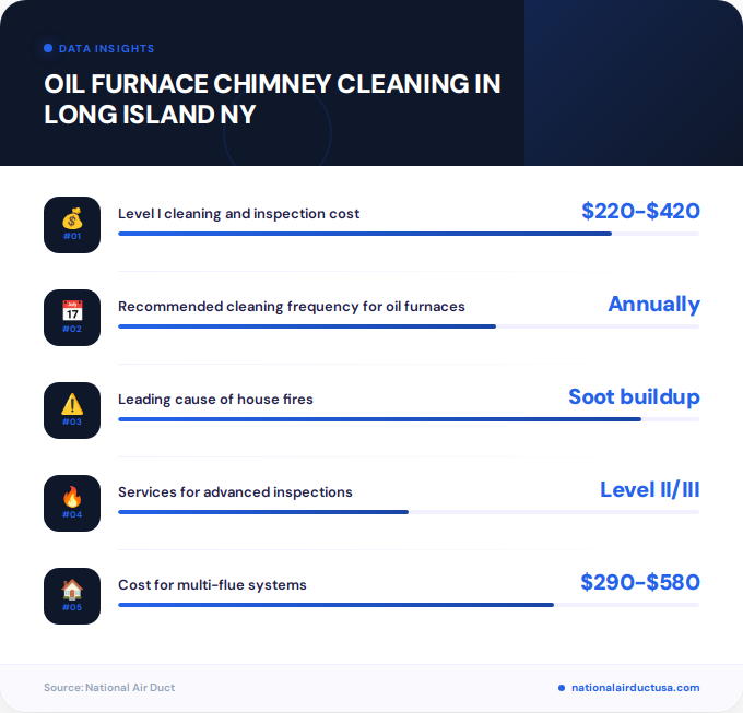 Key facts about oil furnace chimney cleaning in Long Island NY